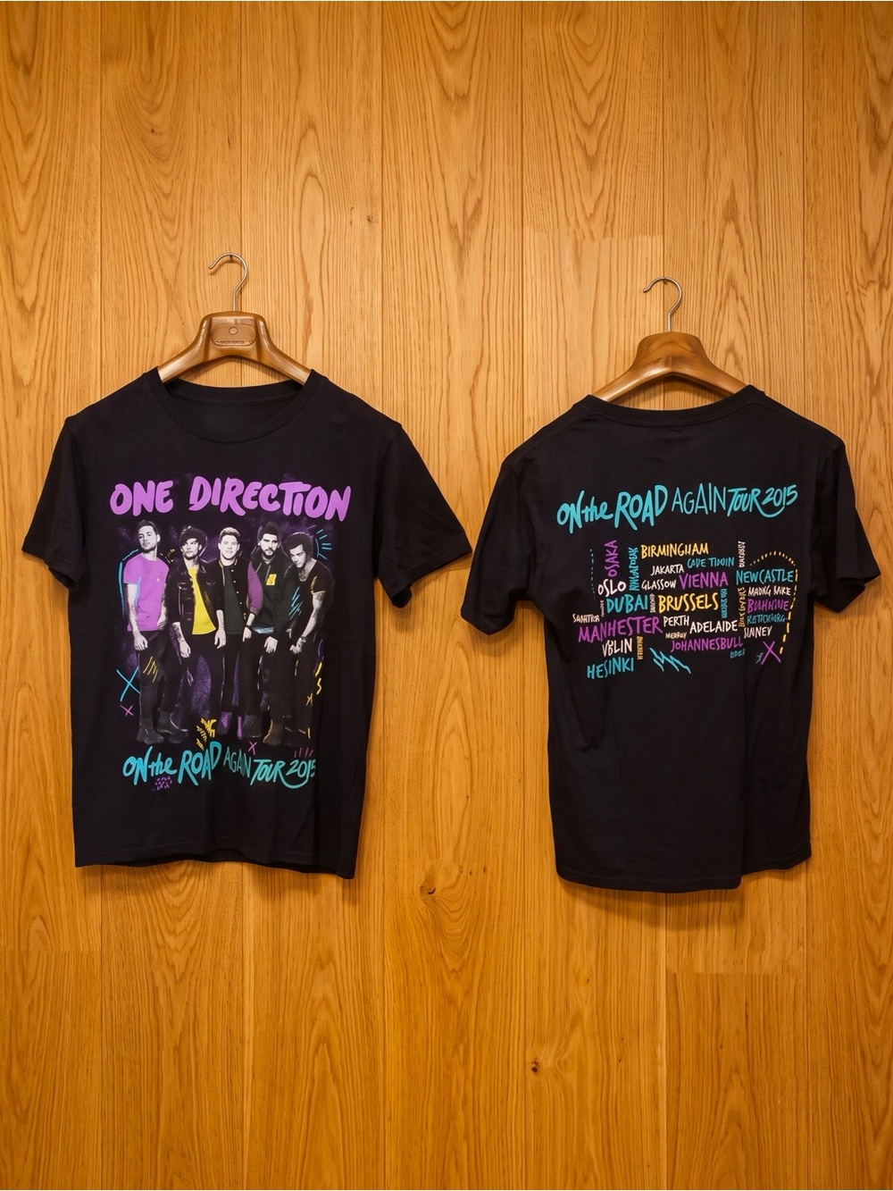 One Direction Black Kids' Short Sleeve Tour T‑Shirt